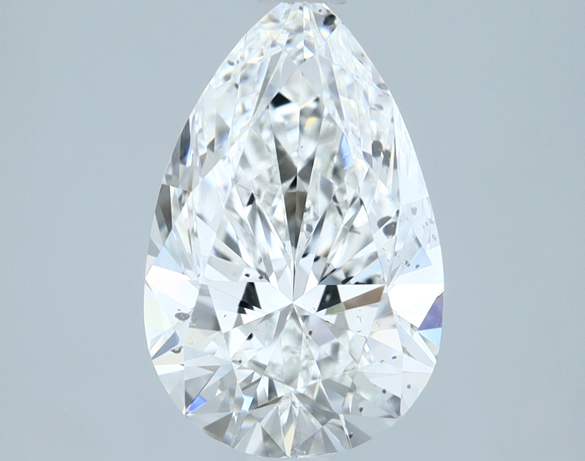 2.01 carat natural pear diamond, F SI2, GIA certified